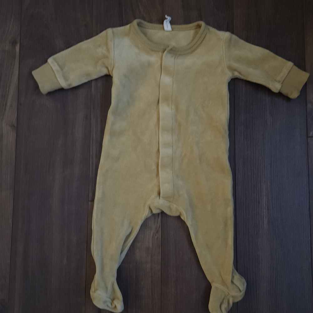 Quincy Mae Cozy Mustard Yellow Kids One Piece